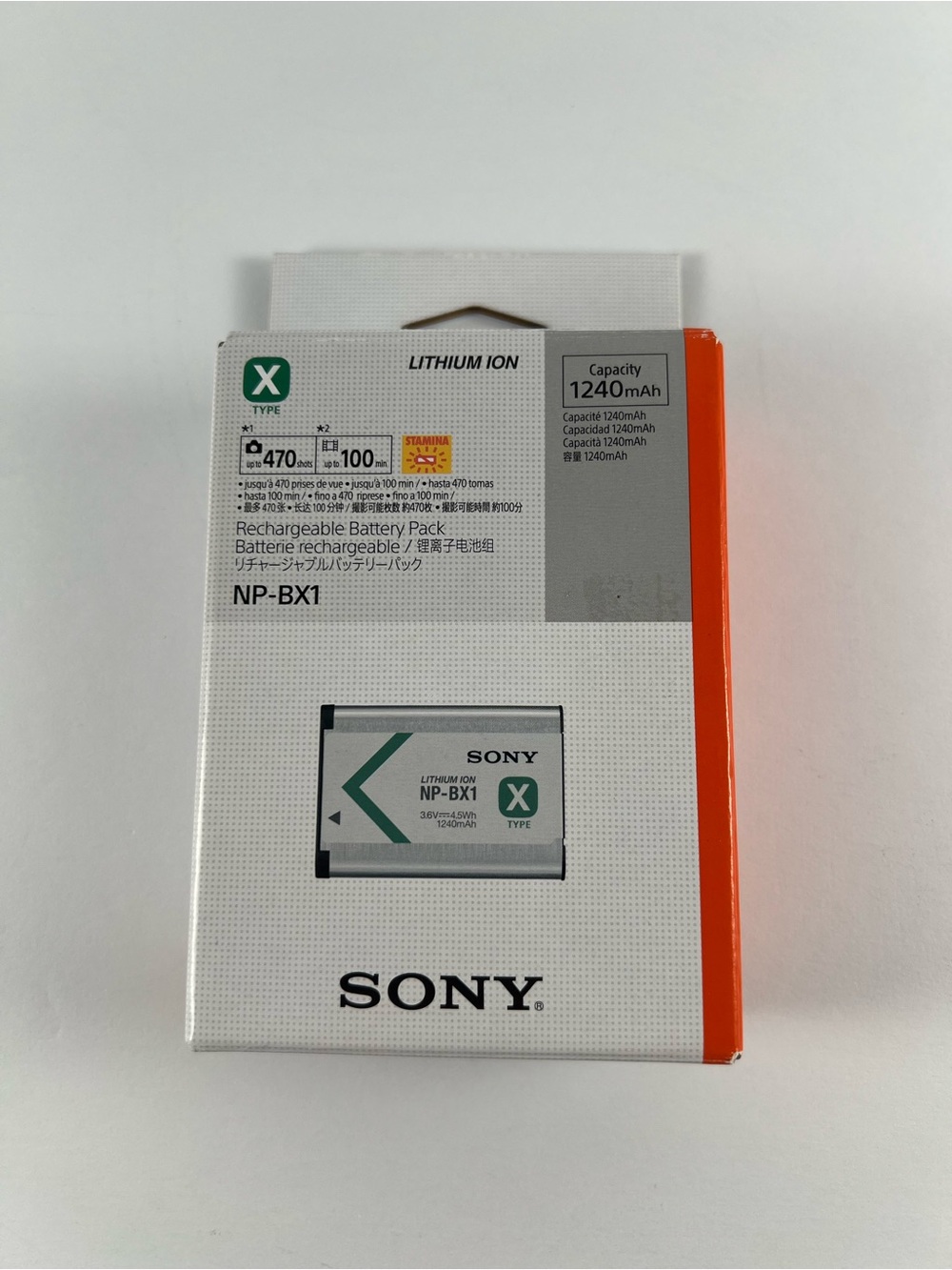 Sony NP-BX1/M8 3.6V 1240mAh Rechargeable Lithium-Ion Battery